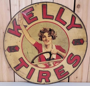 Kelly Tires (Shirley Temple) Tires Metal Sign (TAC)