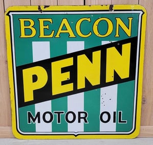 Beacon Penn Motor Oil Porcelain Sign (TAC)