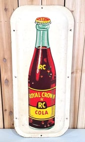 Royal Crown Cola w/Bottle Metal Sign (TAC)