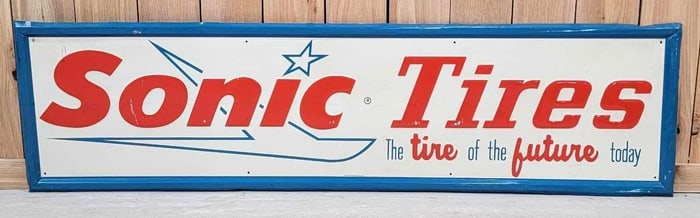 Sonic Tires "The tire of the future today" Metal Sign (TAC)
