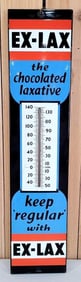 Ex-Lax "the Chocolated Laxative" Porcelain Thermometer (TAC)