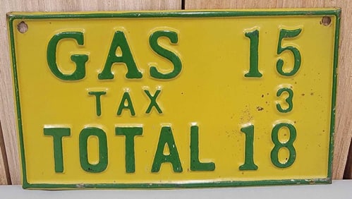 GAS Metal Embossed Pricer Sign (TAC)