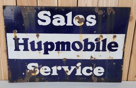 Hupmobile Sales Service Porcelain Sign (TAC)