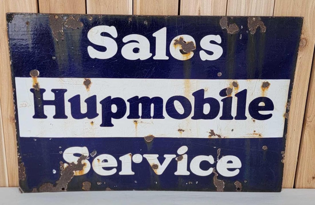 Hupmobile Sales Service Porcelain Sign (TAC) (1 of 7)