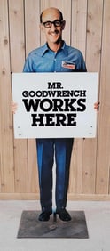 (Chevrolet) Mr. Goodwrench Works Here Metal Display Sign (TAC)