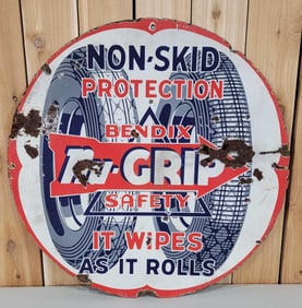 Nu-Grip Non-Skid Protection w/Image Porcelain Sign (TAC)