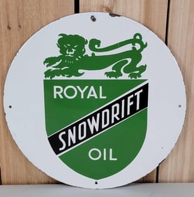 Royal Snowdrift Oil w/Logo Porcelain Sign (TAC)