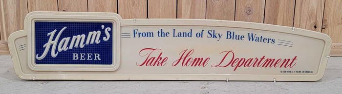 Hamm's Beer "From the Land of Sky Blue Waters" Lighted Plastic Sign