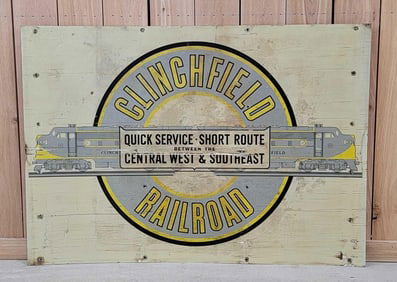 Clinchfield Railroad w/Logo Metal Sign (TAC)