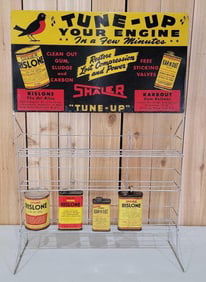 Shaler Rislone "Tune-Up Your Engine" Metal Sign & Display (TAC)