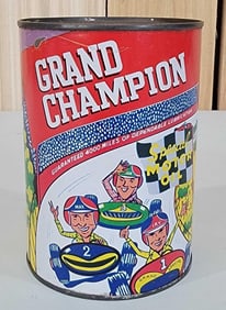 Grand Champion One Quart Round Metal Can