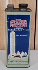 Eveready Prestone Anti-Freeze Metal Can w/Image