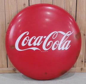 Coca-Cola Porcelain Button Sign (TAC)