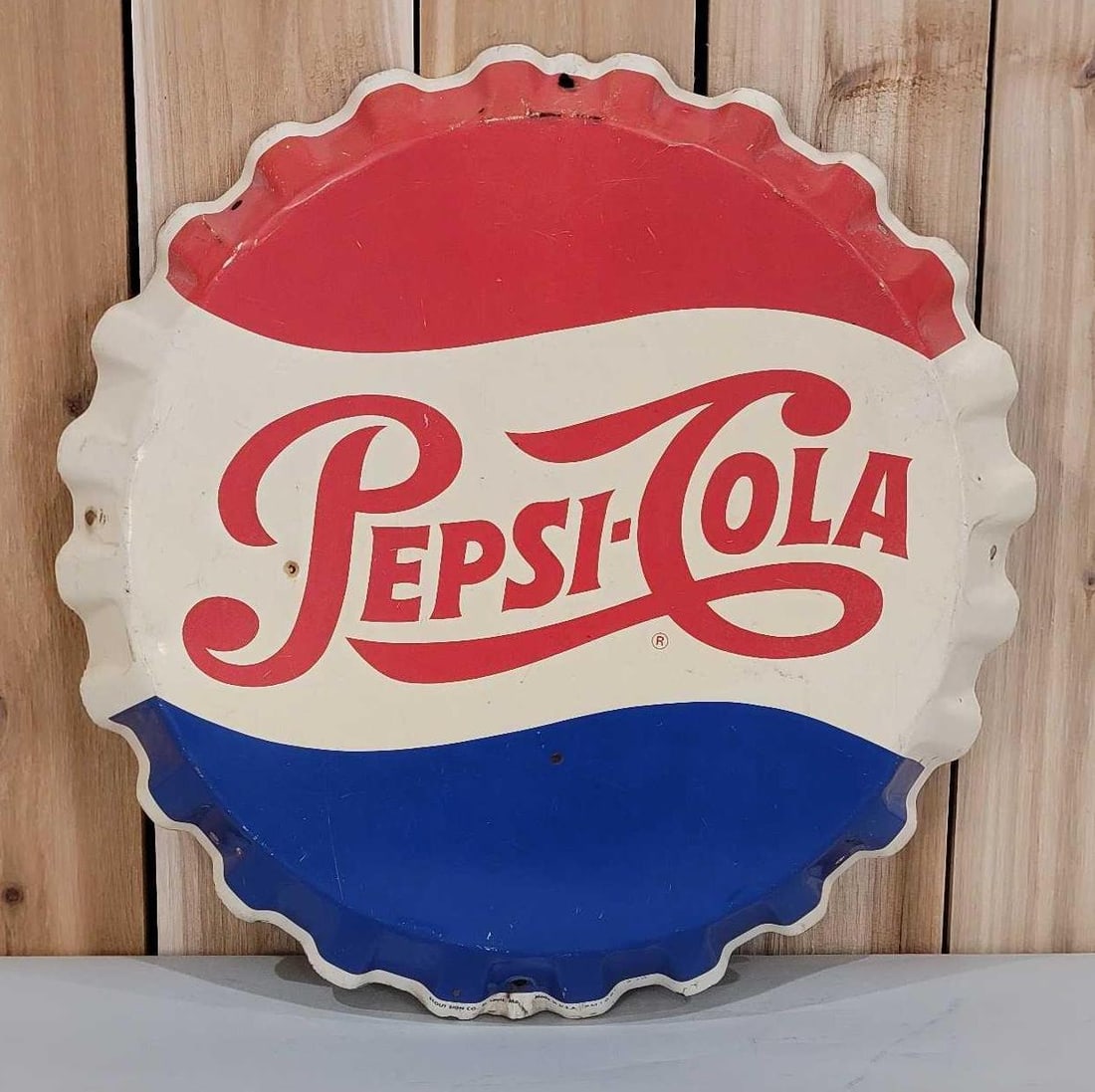 Pepsi-Cola Metal Bottle Cap Sign (TAC) (1 of 5)