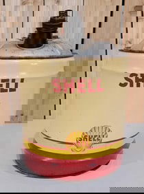 Shell w/Shark Tooth Logo Five Gallon Dome Top Metal Can