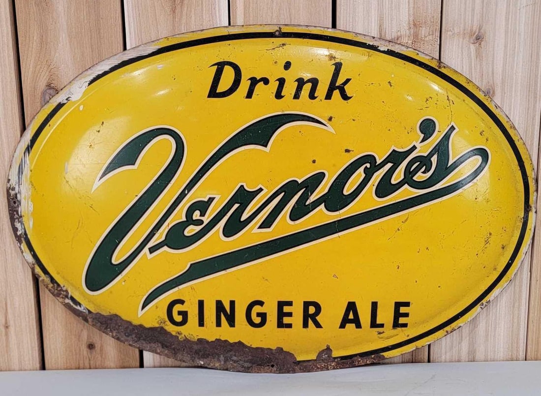 Drink Vermor's Ginger Ale Metal Bubble Sign (1 of 4)