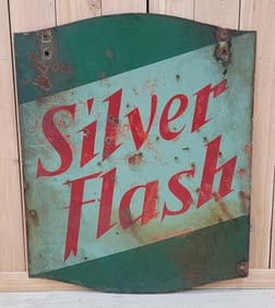Silver Flash (gasoline) Porcelain Sign (TAC)