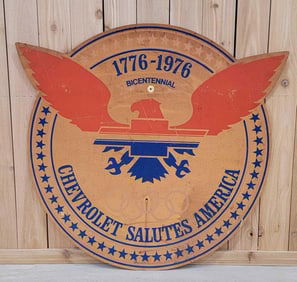 Chevrolet 1776-1976 Bicentennial Plastic Sign
