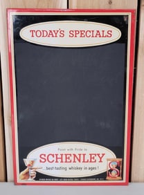 Schenley "Today's Special" Menu Metal Sign (TAC)