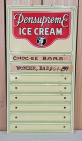 Pensupreme Ice Cream Metal Menu Board Sign (TAC)