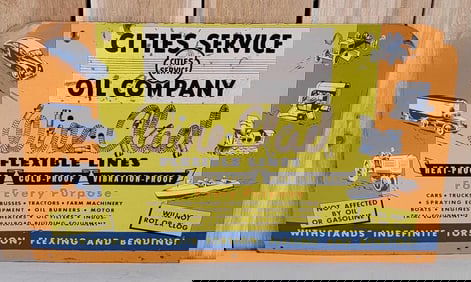 Cities Service Wire Clad Flexible Lines Metal Sign (TAC)