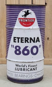 Frontier w/Rarin'-To-Go Logo 110lb Metal Grease Can