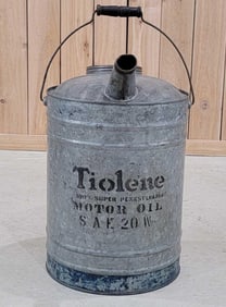 Galvanized Ten Gallon Metal Bucket w/Tiolene Ink Stamped