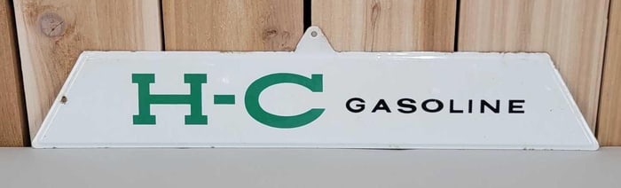 (Sinclair) H-C Gasoline Porcelain Pump Sign (TAC)