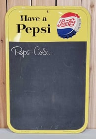 Have a Pepsi w/Bottle Cap Logo Metal Menu Sign (TAC)