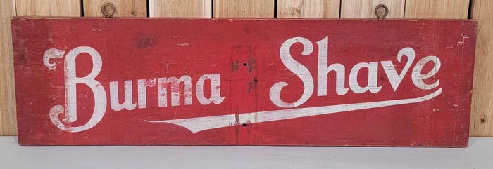 Burma Shave Wood Sign
