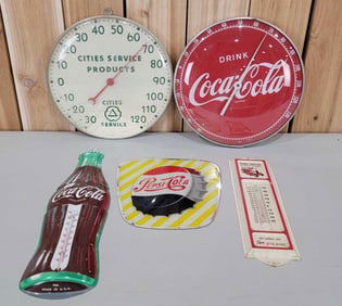 Box lot of Thermometers and More Advertising