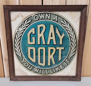 Own a Gray Dort "You Will Like It" Decal on Glass Framed