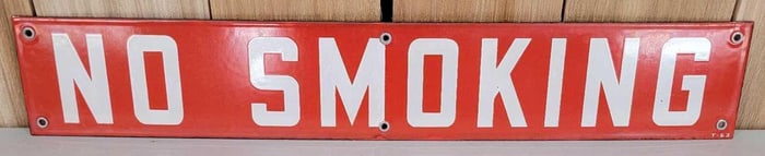 No Smoking Porcelain Sign (TAC)