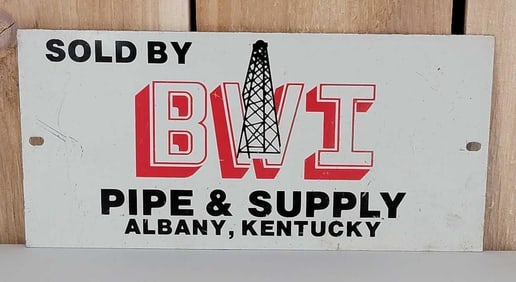 BWI Pipe & Supply w/Logo Metal Sign (TAC)