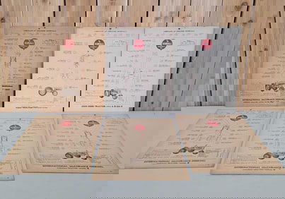 6-Different Kendal Motor Oil Tractor Lubricate Cardboard Charts