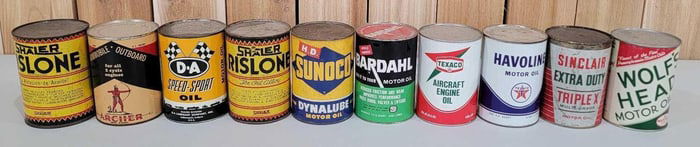 Eleven Motor Oil One Quart Metal Cans