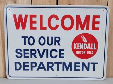 Kendall Motor Oils "Welcome" Metal Sign (TAC)