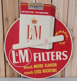 L&M Cigarette w/Logo Metal Sign (TAC)