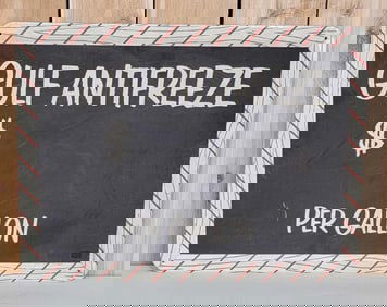 Gulf Antifreeze $ Per Gallon Metal Menu Sign (TAC)