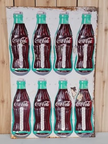 Uncut Coca-Cola Bottle Thermometer Metal Sheet