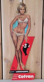 Cofran Lubrifants Pinup Metal Sign (TAC)