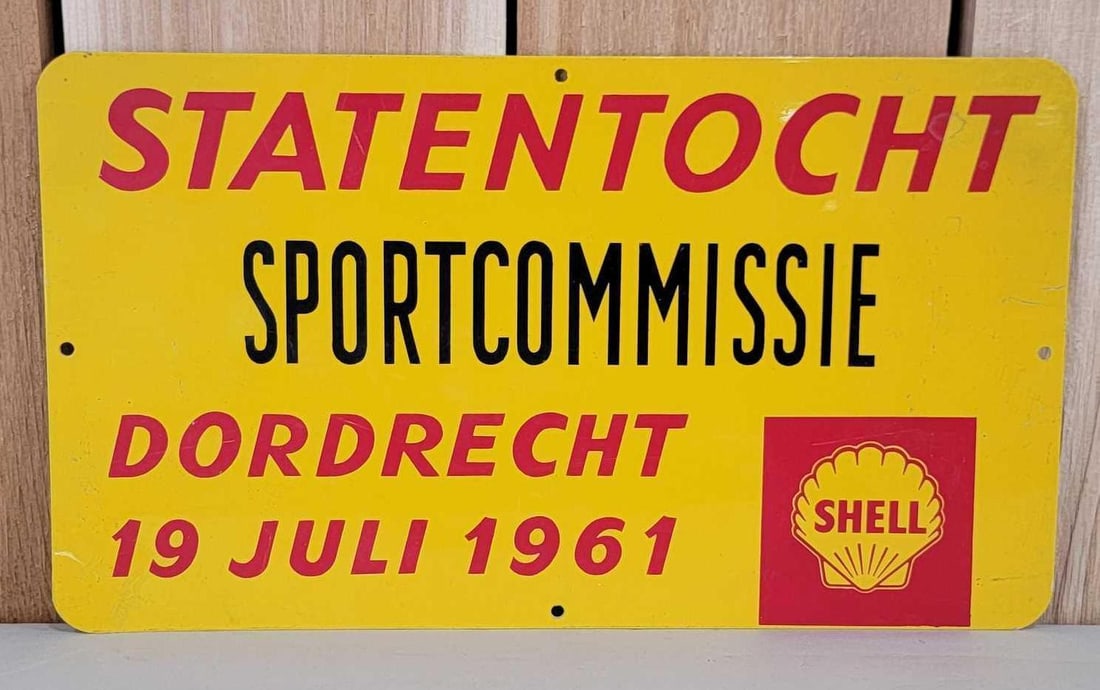 1961 Shell Logo Statentocht Rally Metal Sign (1 of 2)