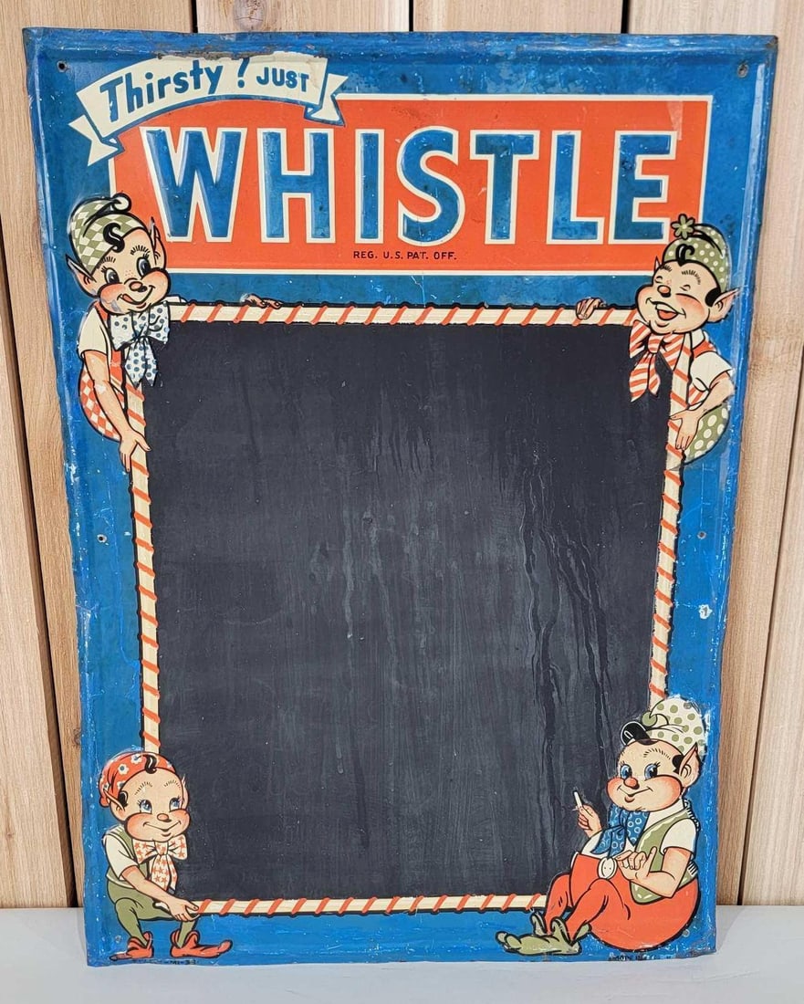 Thirsty? Just Whistle w/Elves Metal Menu Sign (TAC)