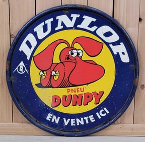 Dunlop "Dunpy" En Vente Ici Metal Sign (TAC)