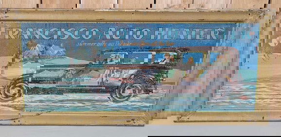 Francisco Auto Heater w/Early Sedan Image Metal Sign (TAC)