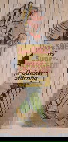 Large Super Shell "for More Mileage" Heavy Cardboard Standup Sign (TAC)