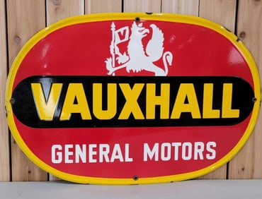Vauxhall General Motors w/Logo Porcelain Sign (TAC)