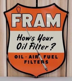 Fram "How's Your Oil Filter?" Metal Sign (TAC)