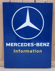 Mercedes-Benz Information w/Logo Porcelain Sign (TAC)