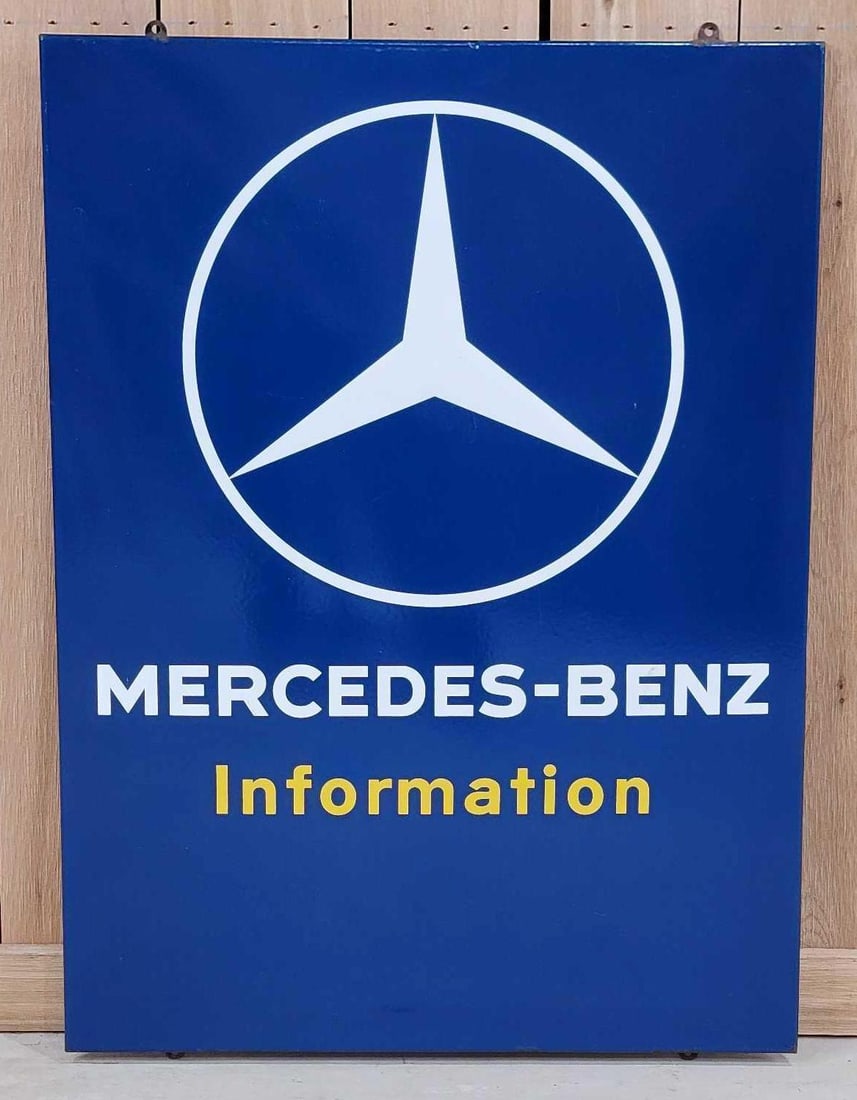 Mercedes-Benz Information w/Logo Porcelain Sign (TAC) (1 of 5)